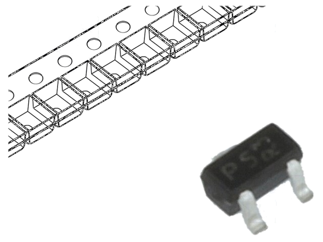 Diode: TVS netwerk; 6V; 5A; 125W; dubbel,gezamenlijke anode; SC75 Diode: TVS netwerk; 6V; 5A; 125W; dubbel,gezamenlijke anode; SC75